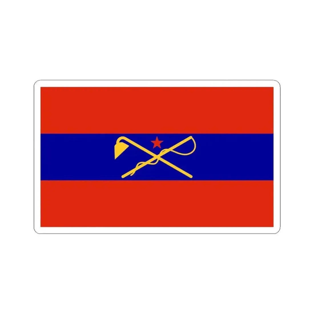 Flag of Inner-Mongolian Autonomous Government (China) STICKER Vinyl Kiss-Cut Decal 3 Inch White - The Sticker Space