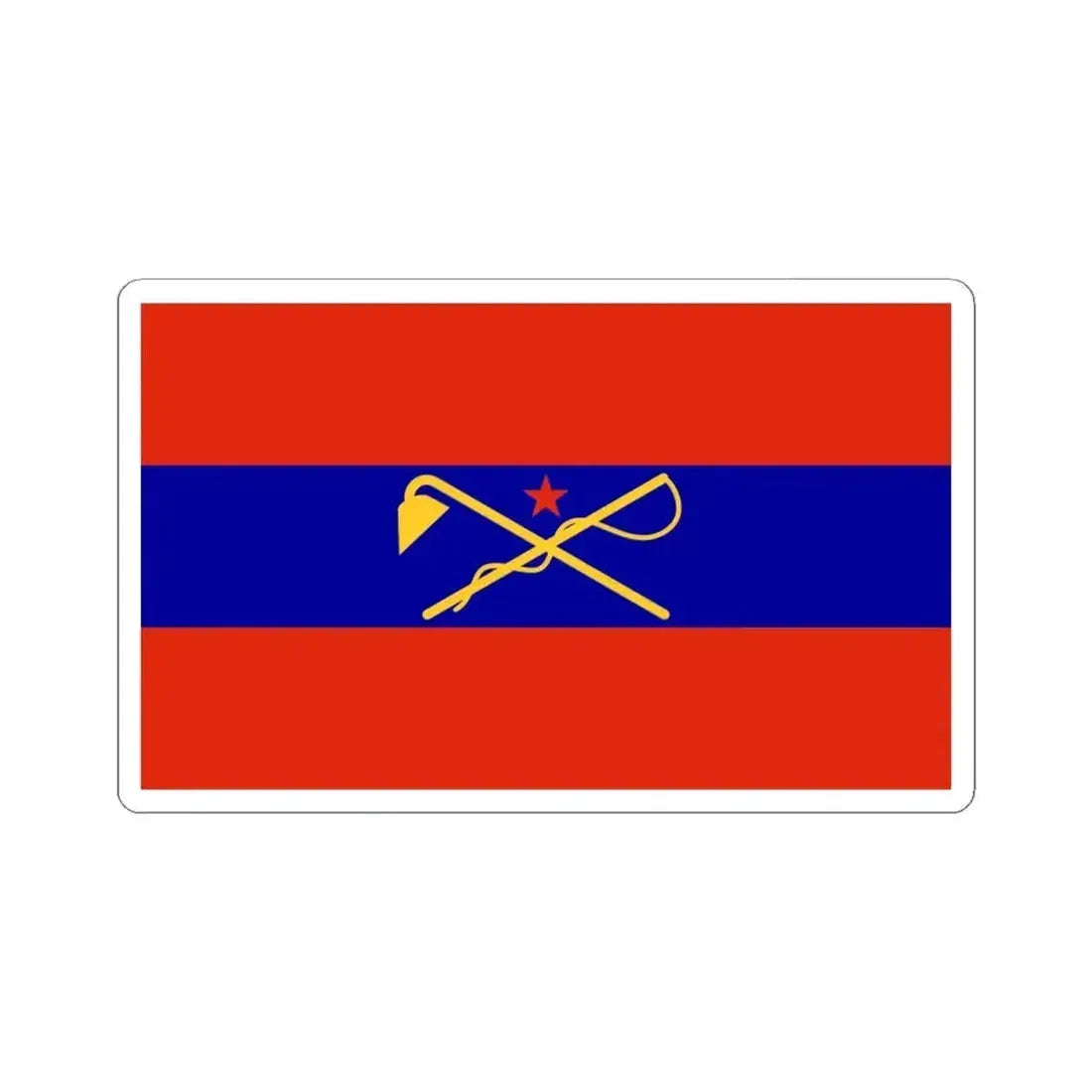 Flag of Inner-Mongolian Autonomous Government (China) STICKER Vinyl Kiss-Cut Decal 4 Inch White - The Sticker Space