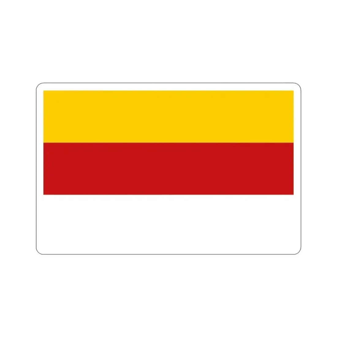 Flag of Inowrocław Poland STICKER Vinyl Die-Cut Decal 2 Inch - The Sticker Space