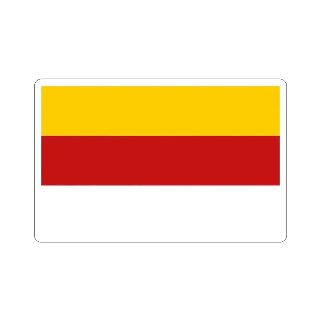 Flag of Inowrocław Poland STICKER Vinyl Die-Cut Decal 3 Inch - The Sticker Space