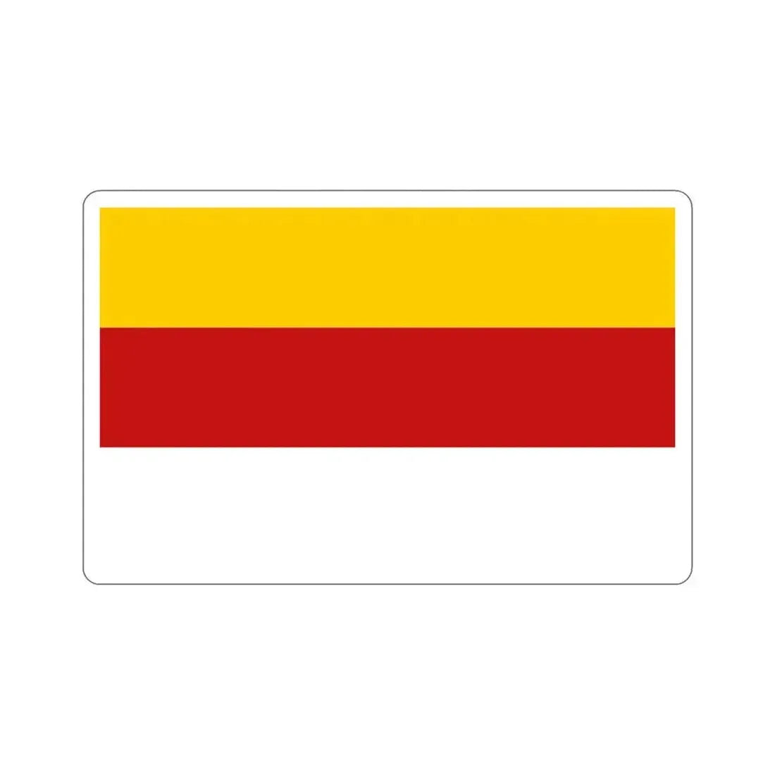 Flag of Inowrocław Poland STICKER Vinyl Die-Cut Decal 4 Inch - The Sticker Space
