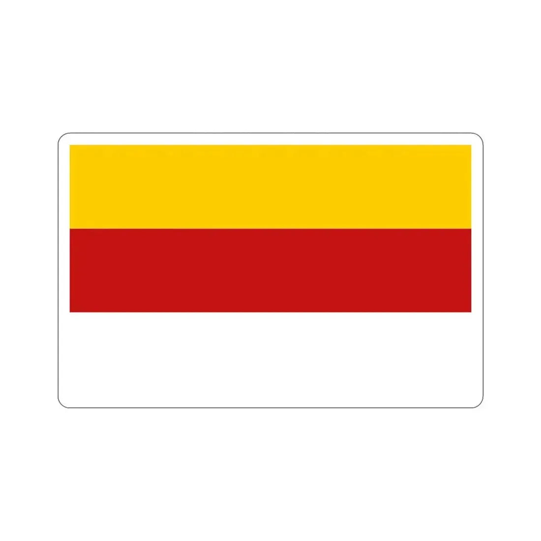 Flag of Inowrocław Poland STICKER Vinyl Die-Cut Decal 4 Inch - The Sticker Space