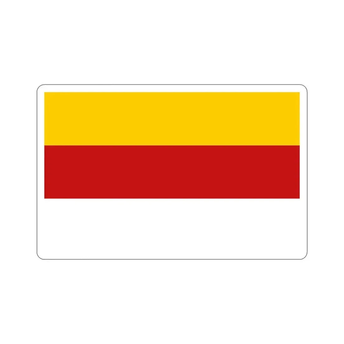 Flag of Inowrocław Poland STICKER Vinyl Die-Cut Decal 5 Inch - The Sticker Space