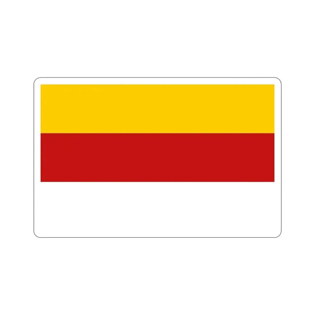 Flag of Inowrocław Poland STICKER Vinyl Die-Cut Decal 6 Inch - The Sticker Space