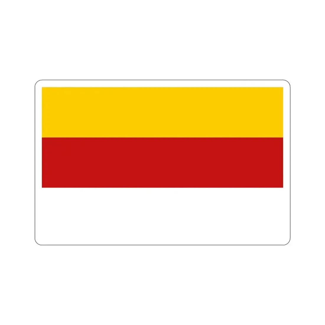 Flag of Inowrocław Poland STICKER Vinyl Die-Cut Decal 6 Inch - The Sticker Space