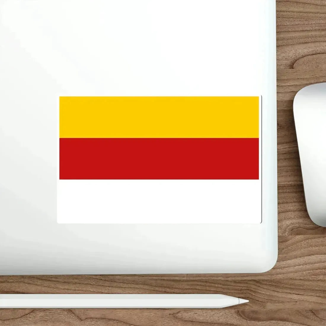 Flag of Inowrocław Poland STICKER Vinyl Die-Cut Decal - The Sticker Space