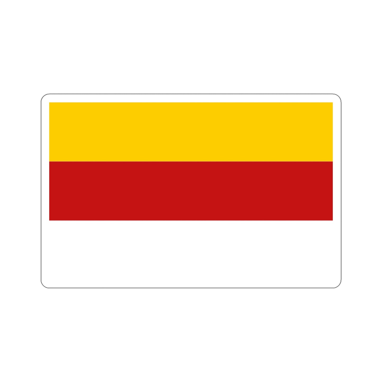 Flag of Inowrocław Poland STICKER Vinyl Die-Cut Decal-4 Inch-The Sticker Space