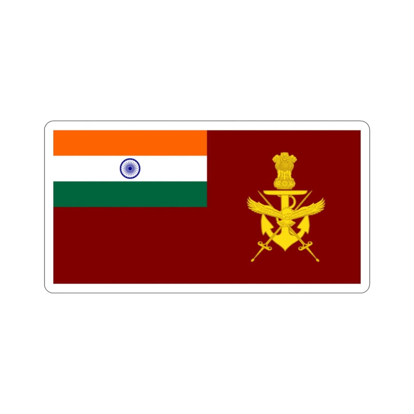 Flag of Integrated Defence Staff (India) STICKER Vinyl Die-Cut Decal-2 Inch-The Sticker Space