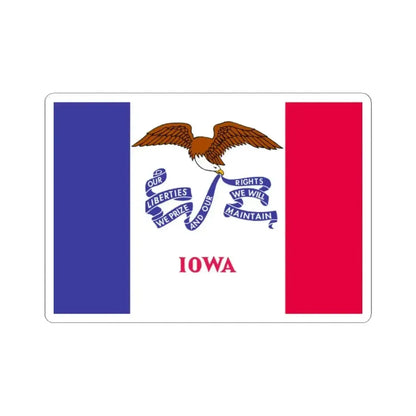 Flag of Iowa 1921-2018 (United States) STICKER Vinyl Kiss-Cut Decal 2 Inch White - The Sticker Space