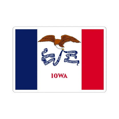 Flag of Iowa variant (United States) STICKER Vinyl Kiss-Cut Decal 2 Inch White - The Sticker Space