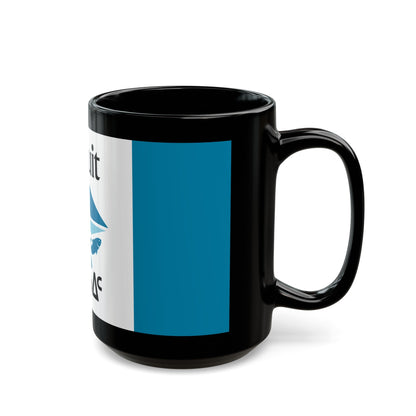 Flag of Iqaluit Nunavut Canada - Black Coffee Mug-The Sticker Space