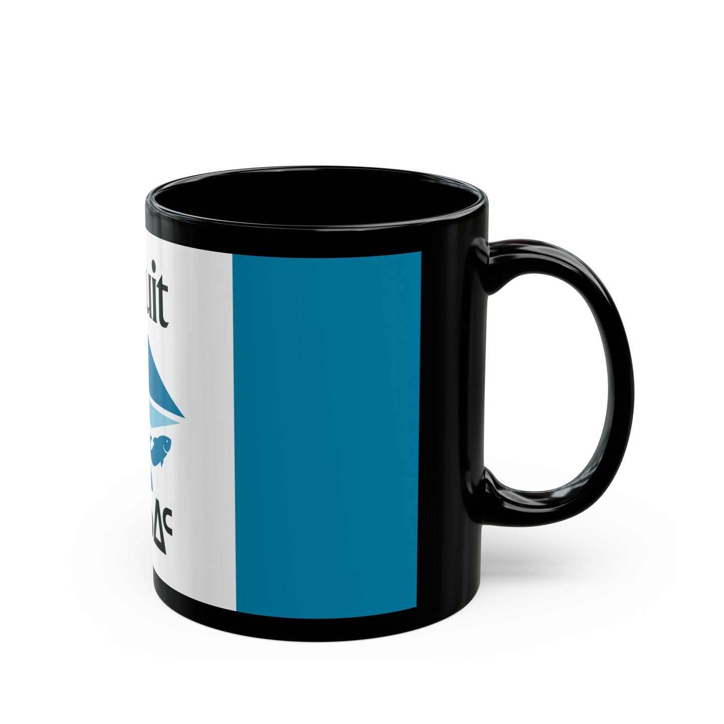 Flag of Iqaluit Nunavut Canada - Black Coffee Mug-The Sticker Space