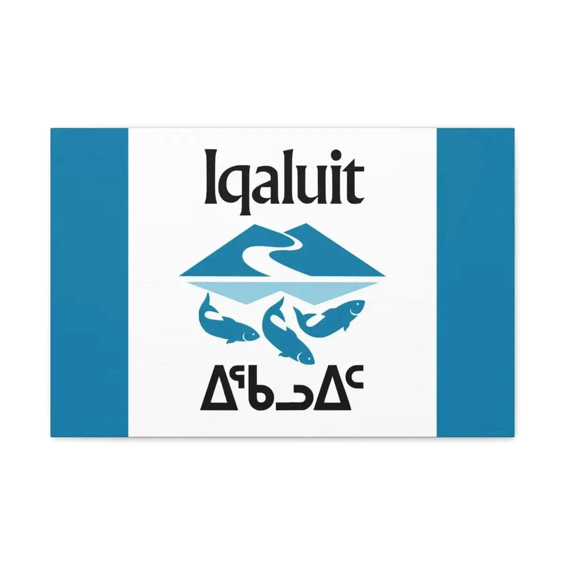 Flag of Iqaluit Nunavut Canada - Canvas Wall Art 24″ x 16″ 1.25" - The Sticker Space
