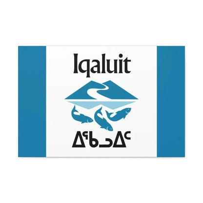 Flag of Iqaluit Nunavut Canada - Canvas Wall Art 30" x 20" 1.25" - The Sticker Space