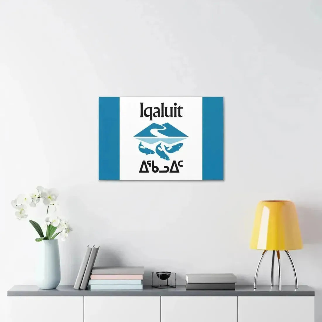 Flag of Iqaluit Nunavut Canada - Canvas Wall Art - The Sticker Space