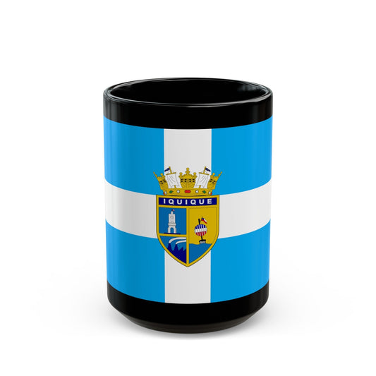 Flag of Iquique Chile - Black Coffee Mug-15oz-The Sticker Space