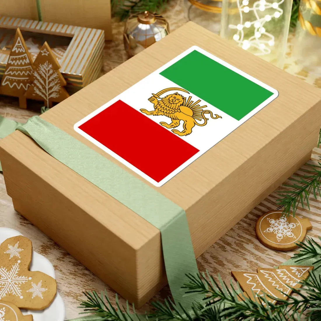 Flag of Iran 1925-1979 vertical (Iran) STICKER Vinyl Kiss-Cut Decal - The Sticker Space