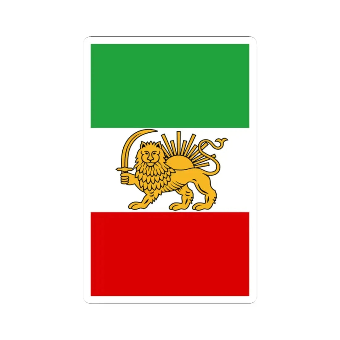 Flag of Iran 1925-1979 vertical (Iran) STICKER Vinyl Kiss-Cut Decal - The Sticker Space