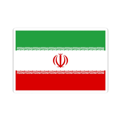 Flag of Iran 3-2 (Iran) STICKER Vinyl Kiss-Cut Decal 4 Inch White - The Sticker Space