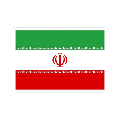 Flag of Iran 3-2 (Iran) STICKER Vinyl Kiss-Cut Decal 6 Inch White - The Sticker Space
