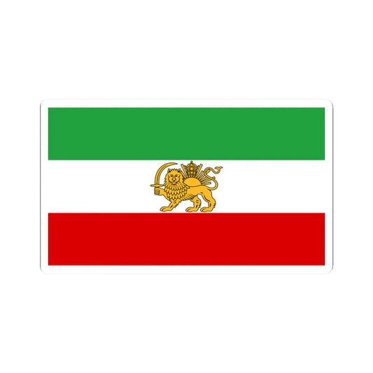 Flag of Iran before 1979 Revolution (Iran) STICKER Vinyl Kiss-Cut Decal 2 Inch White - The Sticker Space