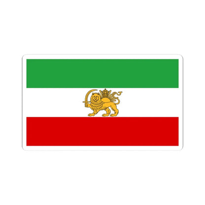 Flag of Iran before 1979 Revolution (Iran) STICKER Vinyl Kiss-Cut Decal 4 Inch White - The Sticker Space