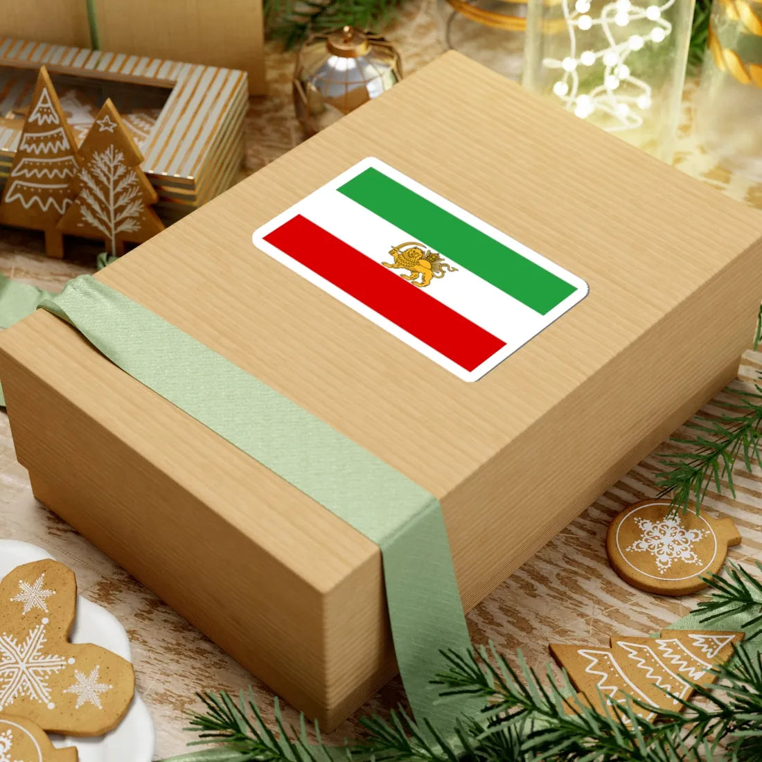 Flag of Iran before 1979 Revolution (Iran) STICKER Vinyl Kiss-Cut Decal - The Sticker Space