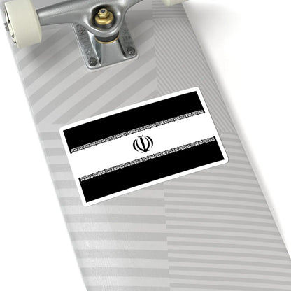 Flag of Iran black and white variant 1 (Iran) STICKER Vinyl Kiss-Cut Decal - The Sticker Space
