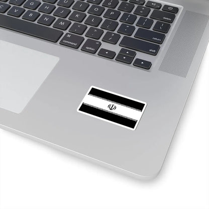 Flag of Iran black and white variant 1 (Iran) STICKER Vinyl Kiss-Cut Decal - The Sticker Space