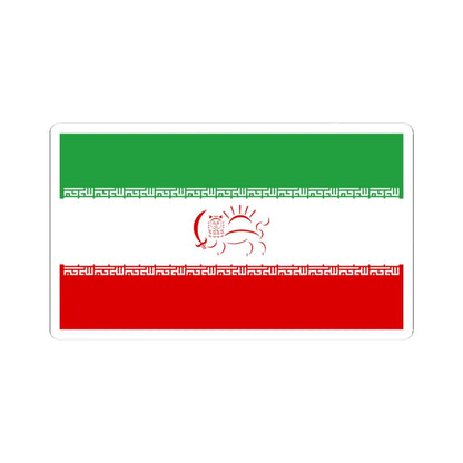 Flag of Iran Democratic (Iran) STICKER Vinyl Kiss-Cut Decal 4 Inch White - The Sticker Space