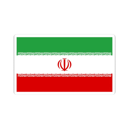 Flag of Iran (Iran) STICKER Vinyl Kiss-Cut Decal 4 Inch White - The Sticker Space