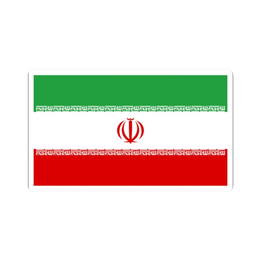 Flag of Iran official (Iran) STICKER Vinyl Kiss-Cut Decal 2 Inch White - The Sticker Space