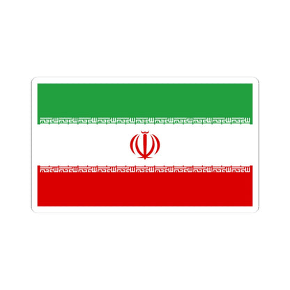 Flag of Iran official (Iran) STICKER Vinyl Kiss-Cut Decal 4 Inch White - The Sticker Space