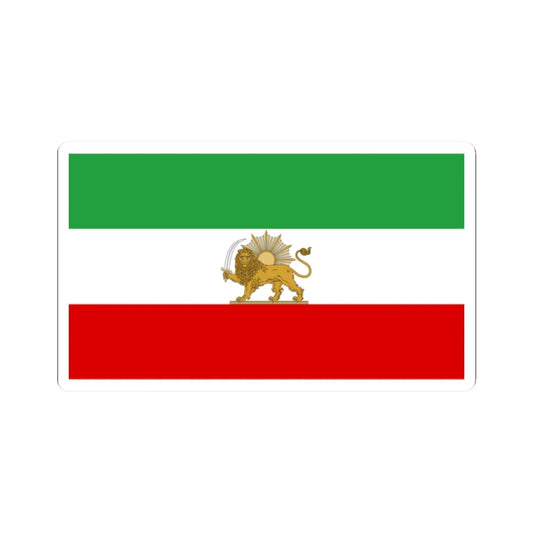 Flag of iran standard (Iran) STICKER Vinyl Kiss-Cut Decal 2 Inch White - The Sticker Space