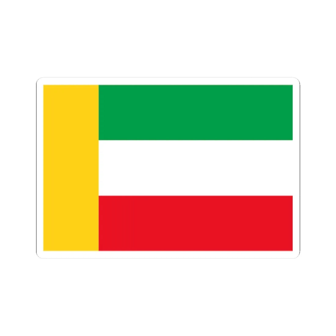 Flag of Iranian Kurds (Iran) STICKER Vinyl Kiss-Cut Decal 2 Inch White - The Sticker Space