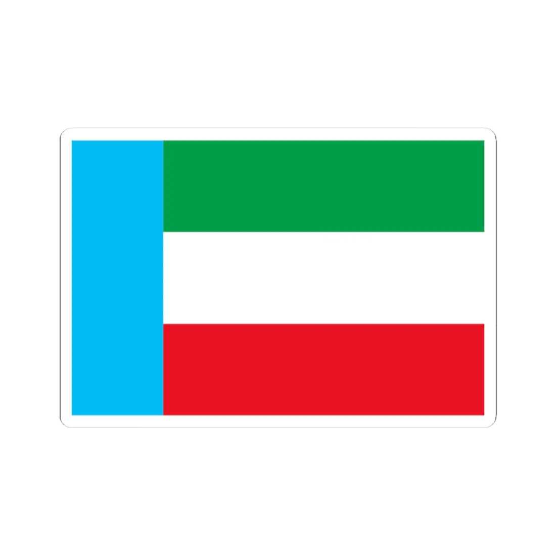 Flag of Iranian Turks (Iran) STICKER Vinyl Kiss-Cut Decal 3 Inch White - The Sticker Space