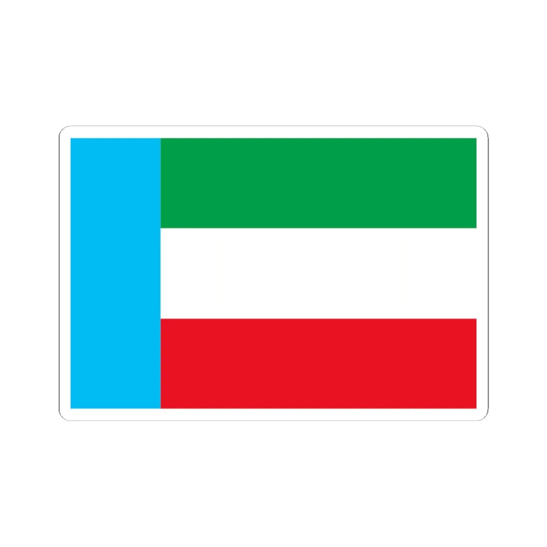 Flag of Iranian Turks (Iran) STICKER Vinyl Kiss-Cut Decal 6 Inch White - The Sticker Space