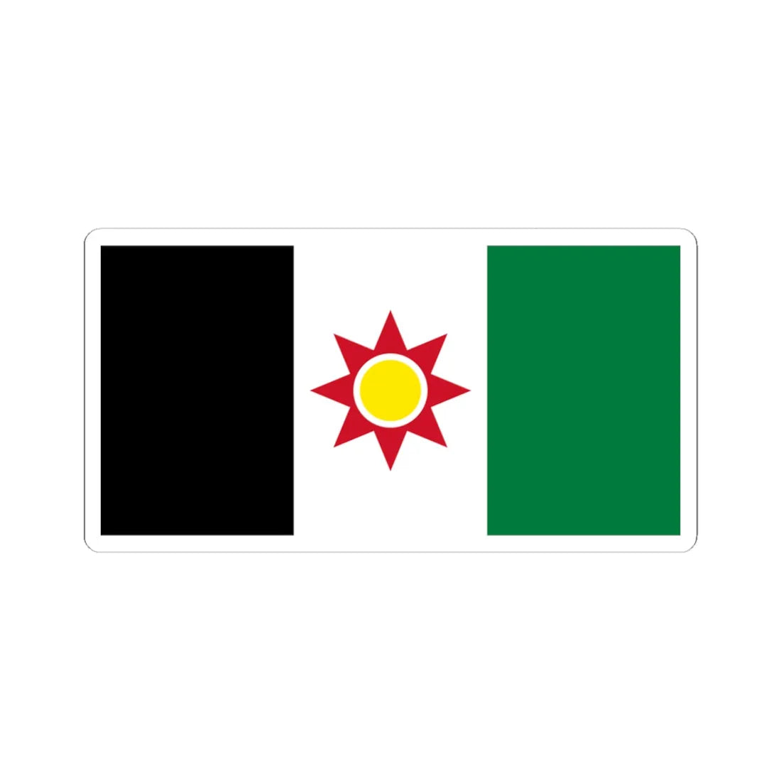 Flag of Iraq 1959-1963 (Iraq) STICKER Vinyl Kiss-Cut Decal 3 Inch White - The Sticker Space