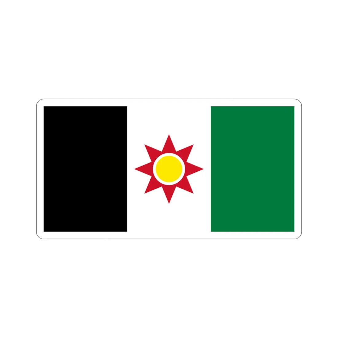 Flag of Iraq 1959-1963 (Iraq) STICKER Vinyl Kiss-Cut Decal 6 Inch White - The Sticker Space