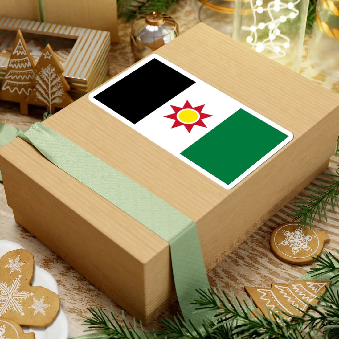 Flag of Iraq 1959-1963 (Iraq) STICKER Vinyl Kiss-Cut Decal - The Sticker Space