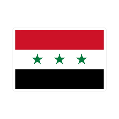 Flag of Iraq 1963-1991 (Iraq) STICKER Vinyl Kiss-Cut Decal 2 Inch White - The Sticker Space