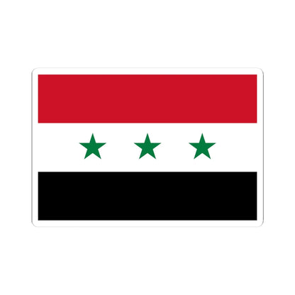 Flag of Iraq 1963-1991 (Iraq) STICKER Vinyl Kiss-Cut Decal 3 Inch White - The Sticker Space