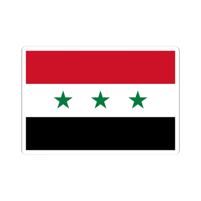 Flag of Iraq 1963-1991 (Iraq) STICKER Vinyl Kiss-Cut Decal 4 Inch White - The Sticker Space