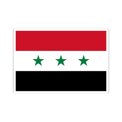 Flag of Iraq 1963-1991 (Iraq) STICKER Vinyl Kiss-Cut Decal 6 Inch White - The Sticker Space