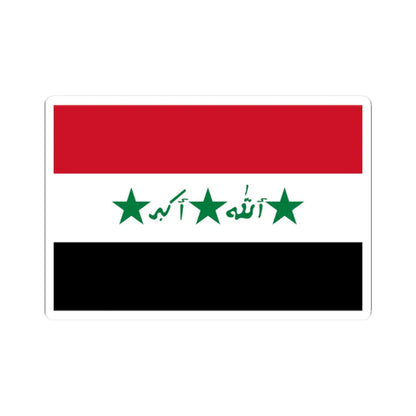 Flag of Iraq 1991-2004 (Iraq) STICKER Vinyl Kiss-Cut Decal 2 Inch White - The Sticker Space