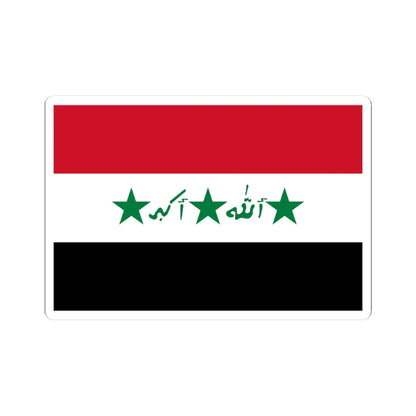 Flag of Iraq 1991-2004 (Iraq) STICKER Vinyl Kiss-Cut Decal 3 Inch White - The Sticker Space