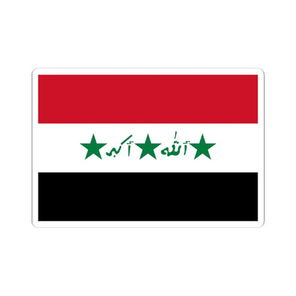 Flag of Iraq 1991-2004 (Iraq) STICKER Vinyl Kiss-Cut Decal 6 Inch White - The Sticker Space