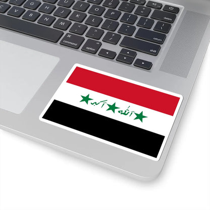Flag of Iraq 1991-2004 (Iraq) STICKER Vinyl Kiss-Cut Decal - The Sticker Space