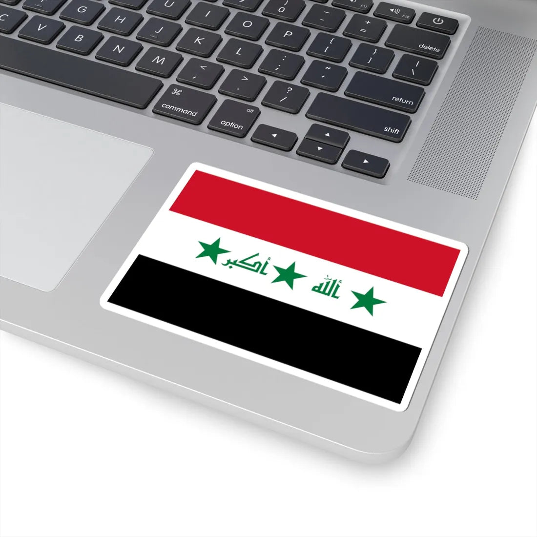Flag of Iraq 2004-2008 (Iraq) STICKER Vinyl Kiss-Cut Decal - The Sticker Space