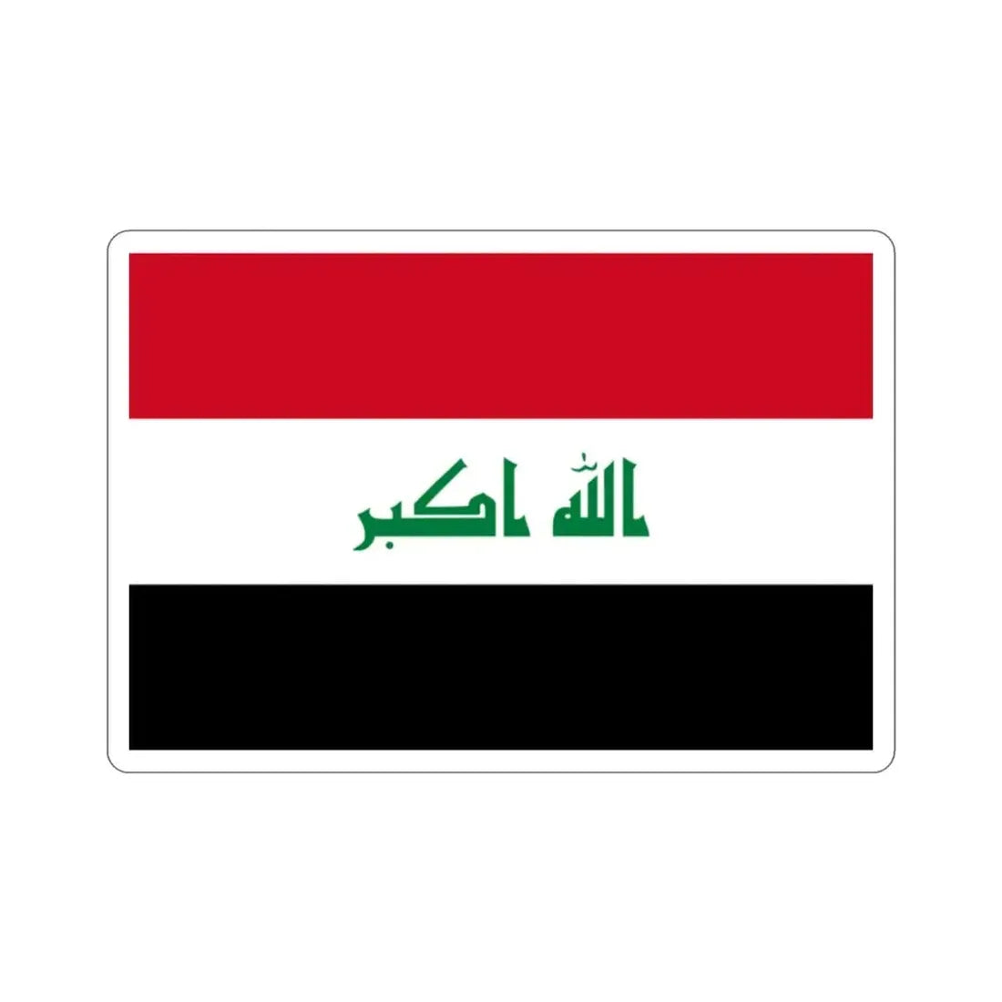 Flag of Iraq STICKER Vinyl Die-Cut Decal - The Sticker Space